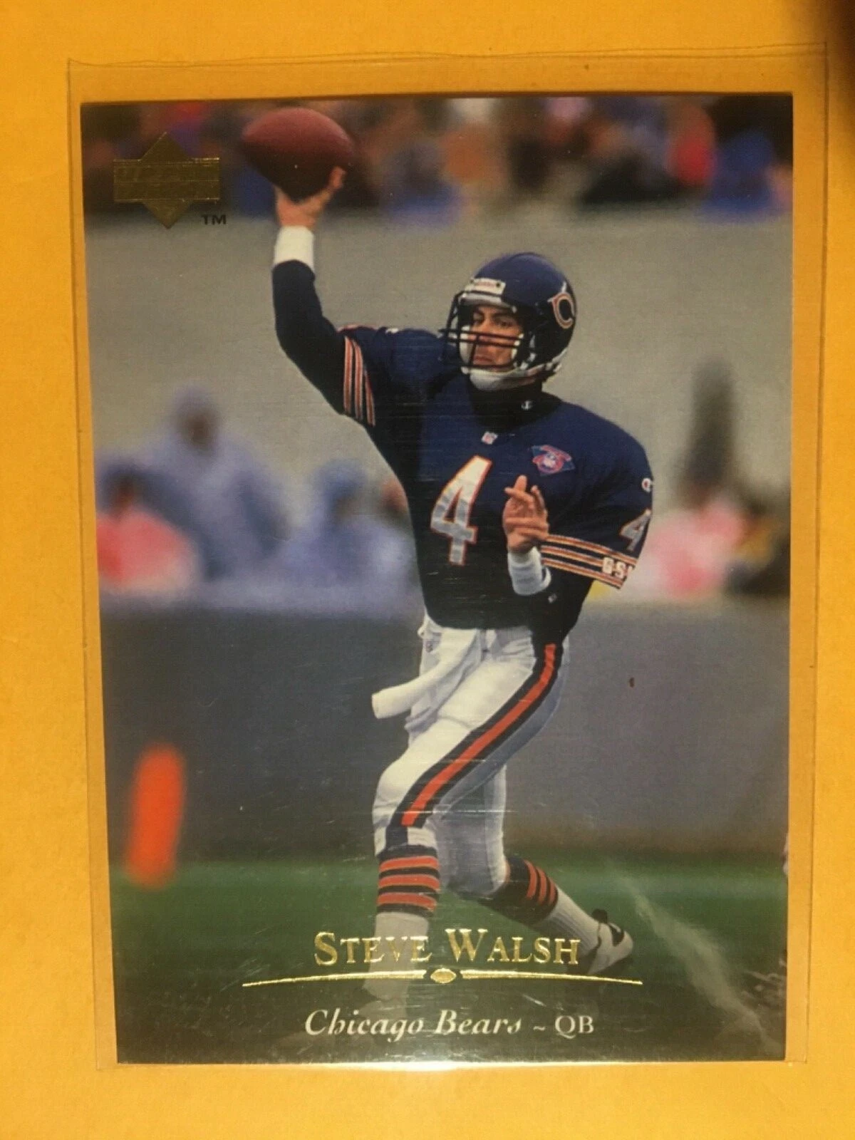 1995 Upper Deck Bears Steve Walsh Football Card #149