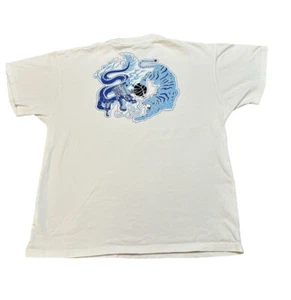 The Nike Tee Chinese Dragon Vs Tiger T-shirt Size Medium White Blue Short Sleeve - Picture 1 of 10