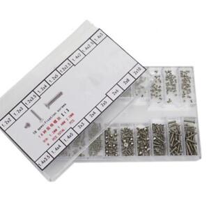 18 Sizes Stainless Steel Silver Mini Screws For Watch Back Case Or Eyeglasses