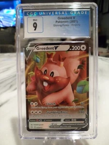Greedent V CGC 9 Pokémon 2021 Destinos Brillantes 053/072 como nuevo - Imagen 1 de 2