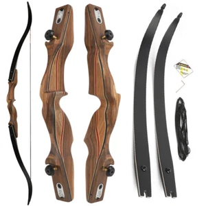 60" ILF Recurve Bow Takedown 17" Wood Riser 30-60lbs Limb Archery Hunting Target - Picture 1 of 20
