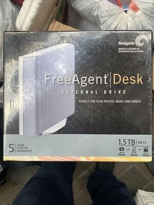 Seagate FreeAgent Desk 1.5 TB External Hard Drive USB 2.0 New in Box Sealed - Image 1 of 3
