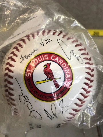 2002 St. Louis Cardinals team signed ball collectors series RARE,sealed Cover