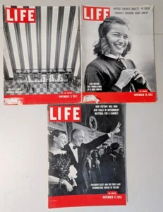 3 of 4-NOVEMBER 1952 LIFE Mags -UN Complete-Woman Duck Hunter-Eisenhower Wins - Bild 1 von 3