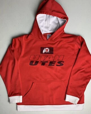 University of Utah Utes KIDS Hoodie Youth Large 12-14 Rivalry Threads Preowned - Image 1 of 4