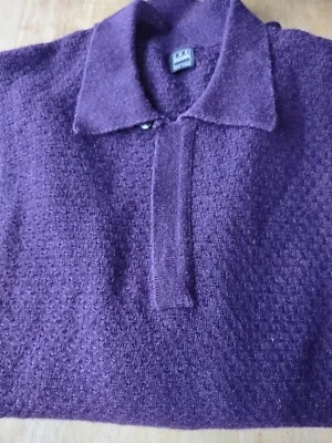 Mens XL  ... I  K E BEHAR  New York Sweater with zipper and button pullover Long - Image 1 of 2