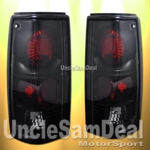 FOR CHEVY S10 GMC SONOMA SMOKE LENS BLACK TAIL LIGHTS DIRECT FIT PAIR - Bild 1 von 2