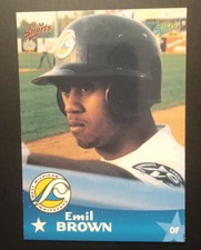1999 Multi-Ad Sports West Michigan Whitecaps 5th Anniversary Emil Brown 