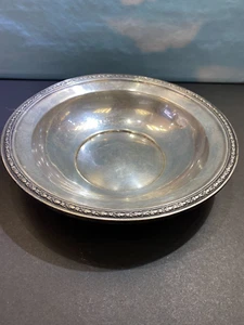 VINTAGE INTERNATIONAL STERLINGSILBER 158 SCHALE SCHALE TELLER 8" - 135 Gramm UNIKAT - Bild 1 von 7