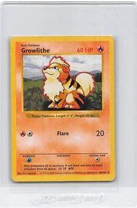Growlithe 28/102 - Shadowless - Base Set - VINTAGE WOTC Pokemon Card - MP/HP - Picture 1 of 2
