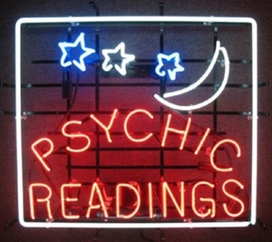 Psychic Readings Neon Sign Light 24"x20" Lamp Workshop Poster Cave Collection - Picture 1 of 1