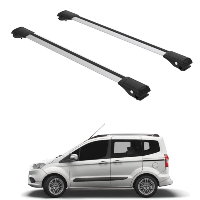 Juego de barras transversales para portaequipajes de techo para Ford Transit/Tourneo Courier desde 2014 juego gris Foto 1 de 4