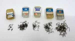 Mustad Fishing Hooks  Lot Variety of Sizes 6, 10, 12, 14, 24 Made in  Norway - Picture 1 of 8