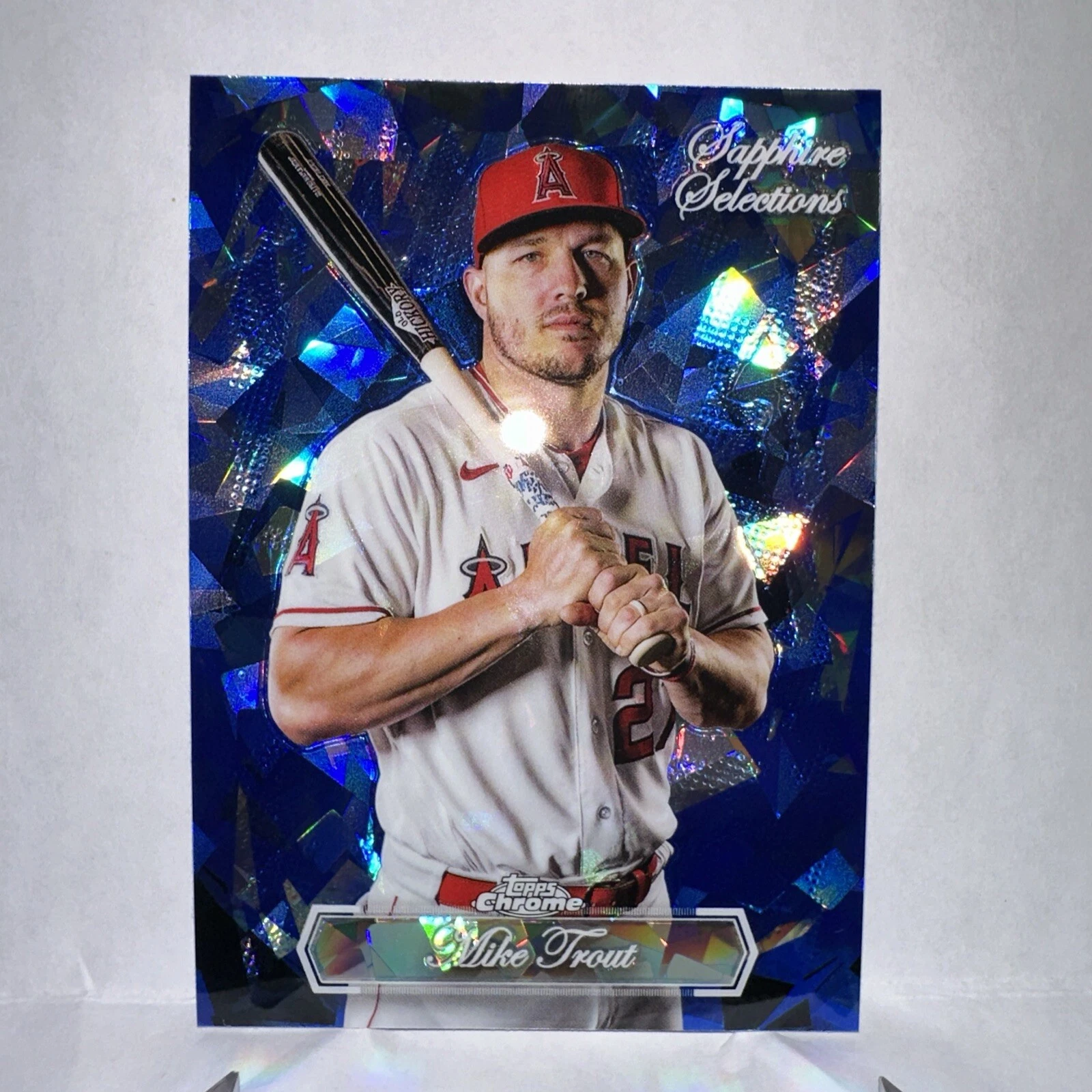 2023 Topps Chrome Update Sapphire Selections Mike Trout SP LA Angels 1:80 SS-21