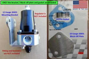 Bracket / block off plate 304SS for Aeromotive fuel pressure regulator 13129 105 - Picture 1 of 12