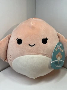 Ludovica Stingray Squishmallow 8" Peluche Coral Melocotón Mar Vida Oceánica Playa Nuevo - Imagen 1 de 8