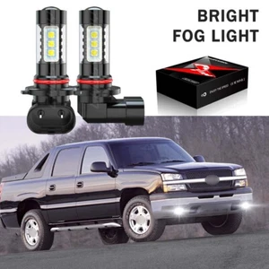 For Chevy Avalanche 2002-2005 LED Light Fog Lamp Front 9005 Bulbs 2Pcs 6000K - Picture 1 of 10