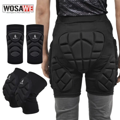 Skiing Hip Protective Impact Shorts MTB Cycling Knee Pads Elbow Brace Bike Rides - Image 1 of 4