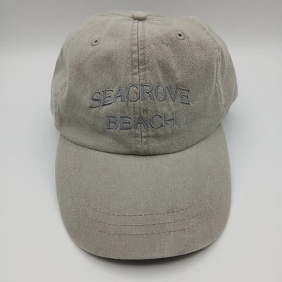 Sombrero de playa Seagrove publicidad recuerdo gorra correa trasera gris claro correa de cuero Foto 1 de 4