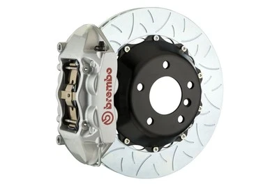 Brembo GT Brake kit Rear 380mm slot Type 3 4 pot Silver 997 Turbo 06-12 No PCCB - Image 1 of 4