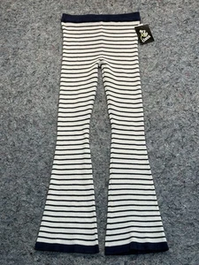 Art Class Ribbed Flare Pants Navy & White Stripe Girl’s Med (7/8) Chic Fashion - Picture 1 of 6
