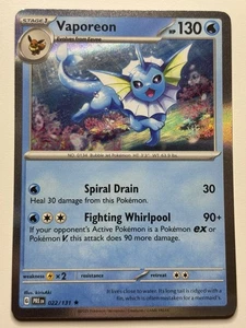 Pokémon Vaporeon 022/131 Holo Evoluciones Prismáticas - Imagen 1 de 4
