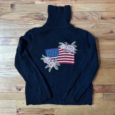 Suéter Cuello Alto Abuela Floral EE. UU. Talla 3/XL (19"x22") Foto 1 de 4