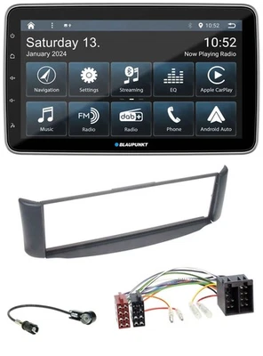 Blaupunkt USB DAB SD MP3 Bluetooth Autoradio für Smart ForTwo 450 grau ohne Meta - Bild 1 von 4