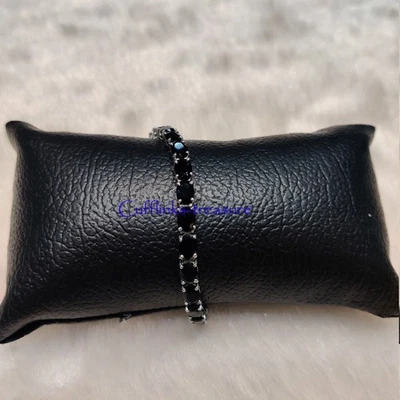 Gemas de cuarzo ahumado natural con pulsera de plata de ley 925 para mujer #9 Foto 1 de 4