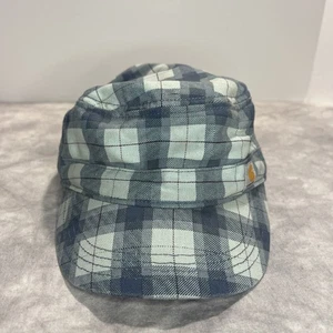 Carhartt Hendrie Plaid Military Cap Damen blau Mütze WA041 verstellbarer Riemen - Bild 1 von 6