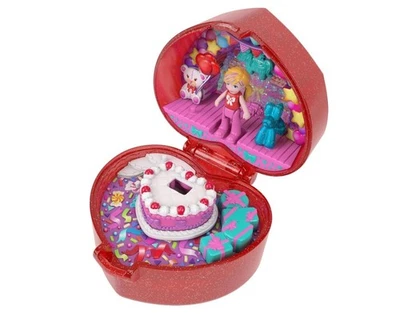 Polly Pocket 80th Anniversary Jewelry Box Compact Playset with Doll, Balloon Pet - Image 1 of 4