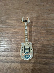 Hard Rock Cafe DALLAS 1999 Horseshoe Guitar PROTOTYPE PIN Gold WEAVE Ltd Ed 1000 - Picture 1 of 3