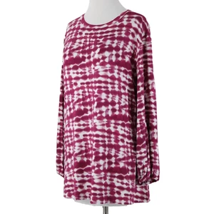 Johnny Was NEW $168 The Janie Sz L Purple Pink White Tunic Bamboo Spandex Top - Picture 1 of 24