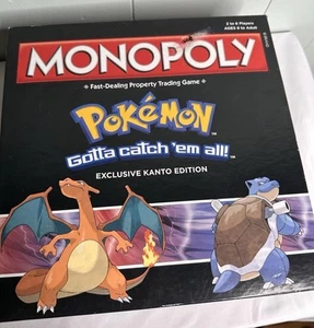 Monopoly Pokemon Kanto Edition Board Game 2015 Gamestop Exclusive - Picture 1 of 7