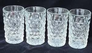 Set 4 Sparkling Fostoria American Straight Flat Tall 5.25" Iced Tea Tumblers - Picture 1 of 3