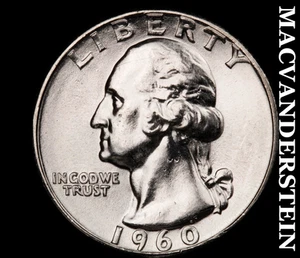 1960 Washington Quarter - Choice Gem Brilliant Uncirculated Lustrous #D3609 - Bild 1 von 2