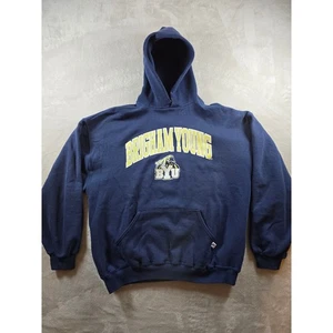 Vintage Brigham Young BYU Cougars Hoodie Sweatshirt XXL Fit XL/L Russell *lesen - Bild 1 von 12