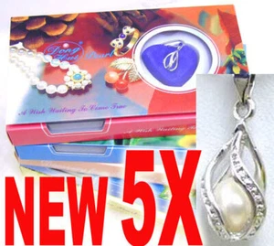 Colgante y collar de hélice de 5 cajas Wish Pearl para mujer Oyster Love Pearl - Imagen 1 de 10