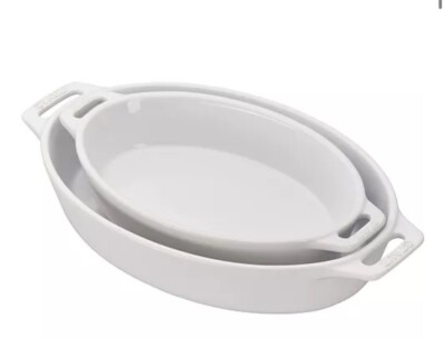 STAUB Ceramic 2-pc Oval Baking Dish Set 9x6/1...