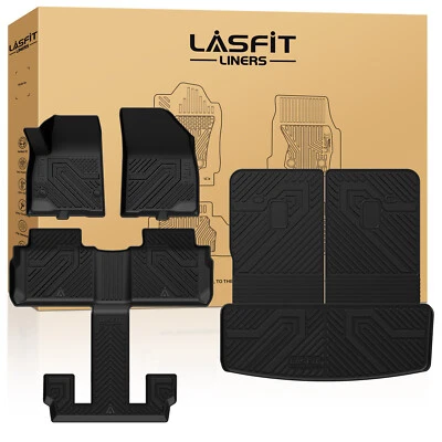 LASFIT Custom Floor Mats & Cargo Mat for GMC Acadia 2017-2023 (Only fit 6 seats) Foto 1 de 4