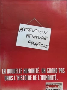 Original Advertising Poster 1995 La Nouvelle Humanité Journal Paint 58x77cm 1279 - Picture 1 of 1