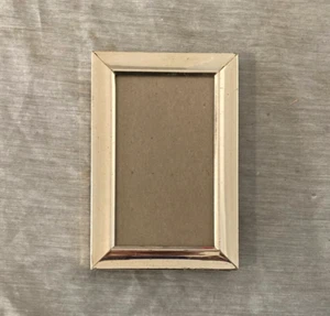 Vintage Mid Century Solid Brass  Free Standing or Wall Hanging 4x6" Photo Frame - Picture 1 of 2