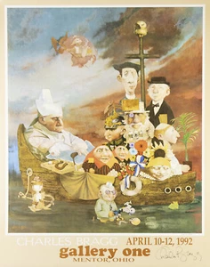 CHARLES BRAGG - "SHIP OF FOOLS" AUTOGRAPHED SIGNED POSTER CIRCA 1992 - Picture 1 of 2