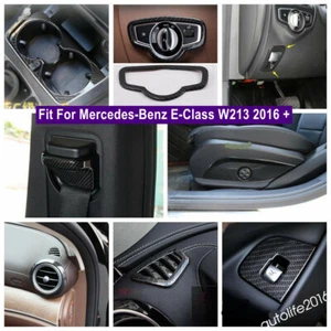 ABS fibra de carbono aspecto aire acondicionado borde de cubierta para Mercedes-Benz Clase E W213 2016-2021 - Imagen 1 de 20
