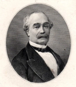 American BNC 'Gentleman 60' Portrait Proof India on Card Intaglio 1800s - Picture 1 of 3