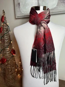 Neu mit Etikett Steve Madden mittelschwerer ombrierter roter Paisley-Schallschal $ 42 - Bild 1 von 6