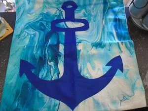 New 17" Beautiful Plush Anchor Decorative Pillow Cover - Picture 1 of 1