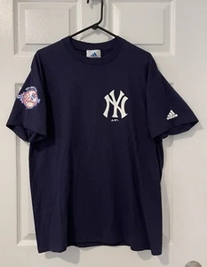 New York Yankees 100th Anniversary MLB Dark Blue T-Shirt 2003 Size L NWT NOS - Picture 1 of 7