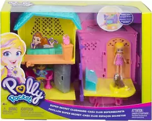 Polly Pocket Super Secret Clubhouse with Polly Doll, Peaches Dog & Accessories - Imagen 1 de 8