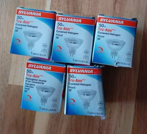 5x SYLVANIA TRU-AIM 50W LAMP MR16 12V - Picture 1 of 2